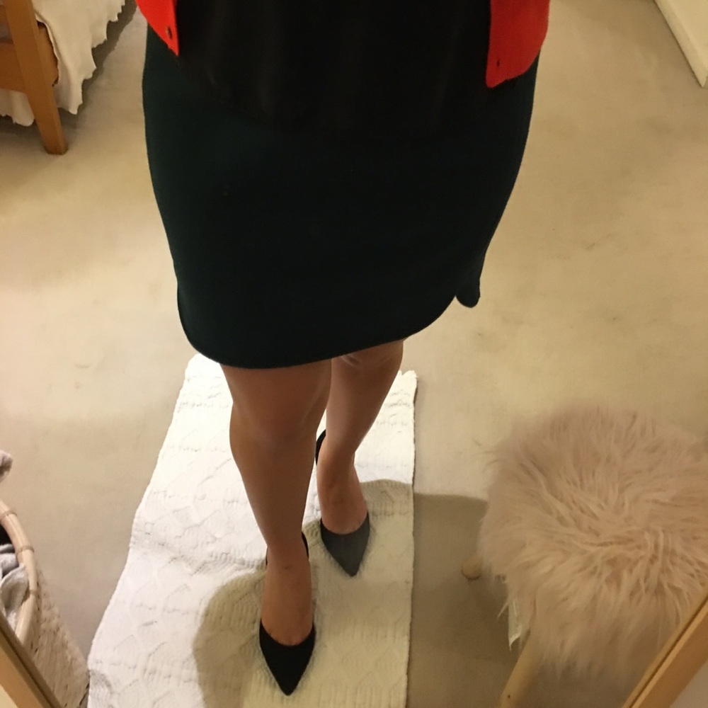 Jcrew hunter GREEN wool skirt